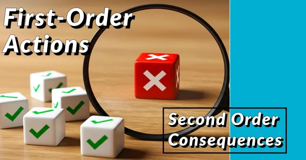 First Order Actions, Second Order Consequences