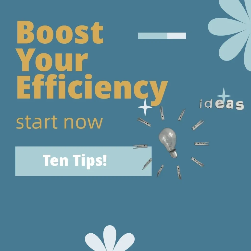 Ten 20-min Things You Can Do To Improve Your Business Efficiency